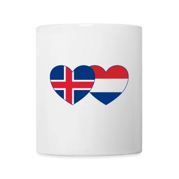 Iceland Holland Flag Heart - Mug - white - Front