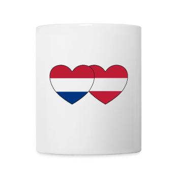 Holland Austria Flag Heart - Mug - white - Front
