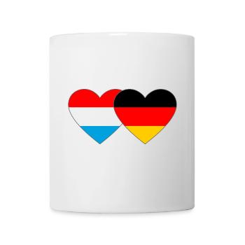 Luxembourg Allemagne Flag Heart - Mug blanc - blanc - Devant