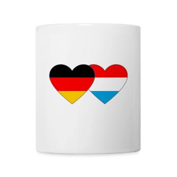 Allemagne Luxembourg Drapeau Coeur - Mug blanc - blanc - Devant