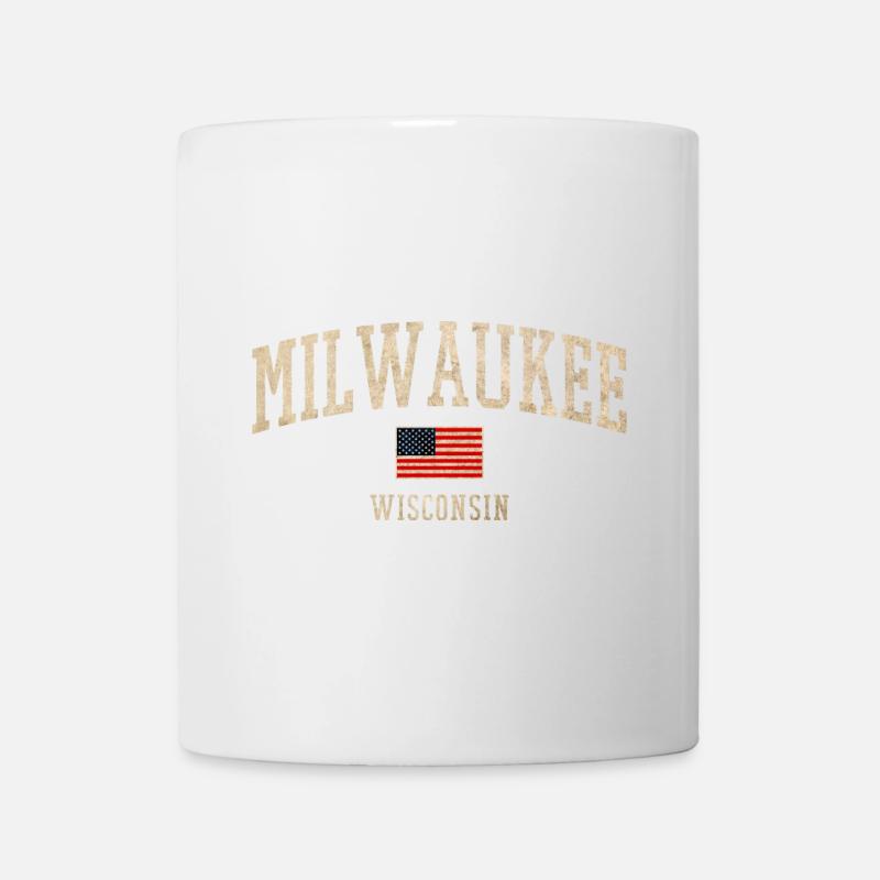 Milwaukee Wisconsin Vintage Banner - Mug - white