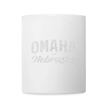Omaha Nebraska Vintage Script Tee - Tasse - Weiß - Vorne