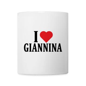 t-shirt J’aime Giannina idée cadeau t-shirt - Mug blanc - blanc - Devant