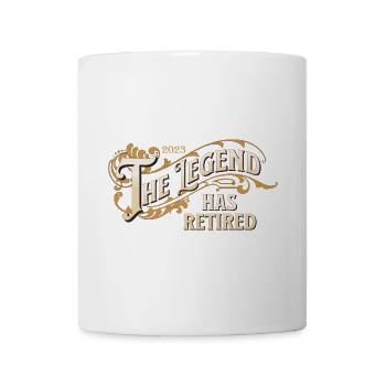 Rentner 2023 Rente The legend has retired - Tasse - Weiß - Vorne