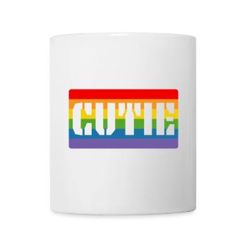 LGBTQ Rainbow Tshirt Cutie LGBT lgbtqi queer - Tasse - Weiß - Vorne