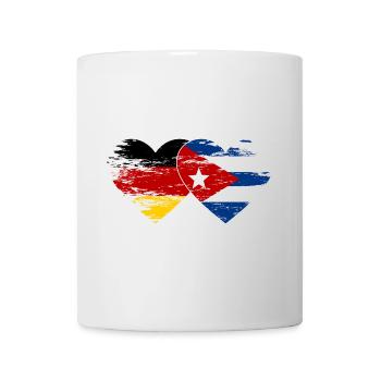 Germany Cuba flag used heart - Mug - white - Front