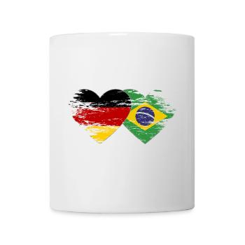 Germany Brazil flag used heart - Mug - white - Front