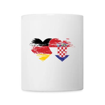 Germany Croatia flag used heart - Mug - white - Front
