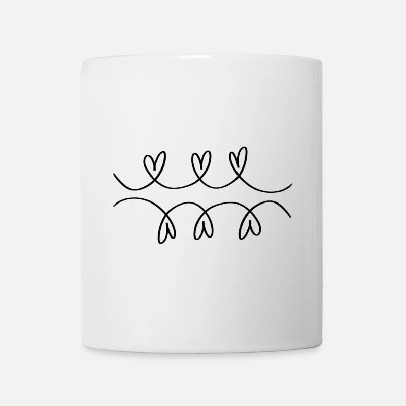 Herzen - Tasse - Weiß