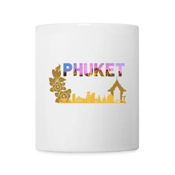 Phuket, Thailands Sonnenuntergangsskyline - Tasse - Weiß - Vorne