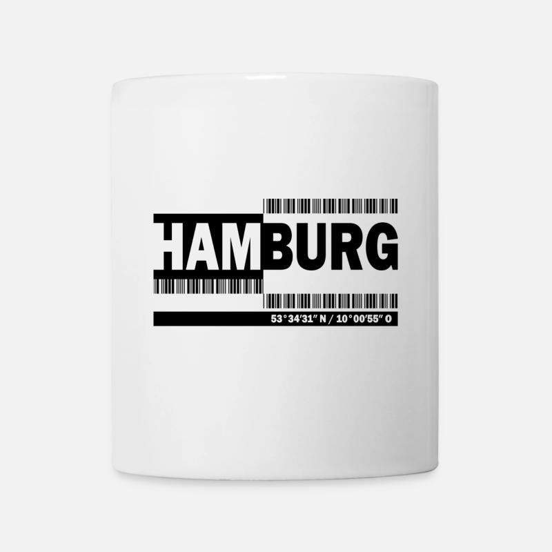 HAMBURG - Barcode - Tasse - Weiß