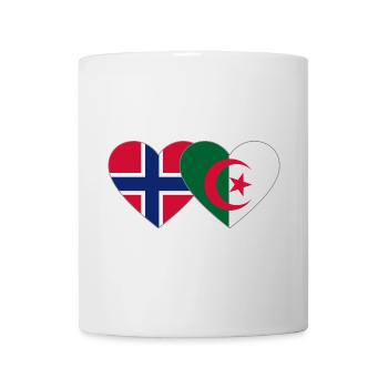 Norway Algeria Flag Heart - Mug - white - Front