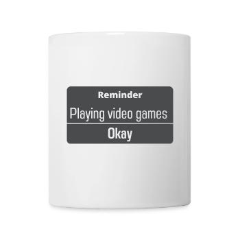 Playing video games - Mug - white - Front