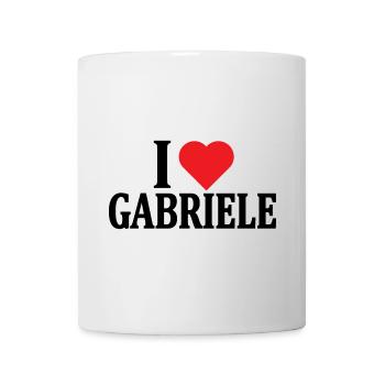t-shirt J’adore Gabriele idée cadeau t-shirt - Mug blanc - blanc - Devant