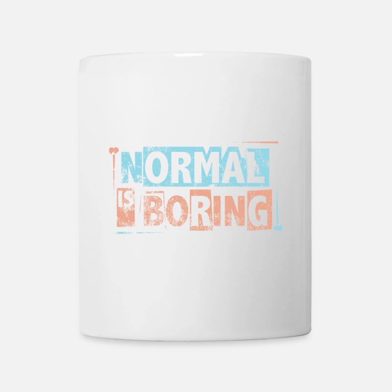 Normal is Boring - Pièces de puzzle de sensibilisation à l’autisme - Mug blanc - blanc