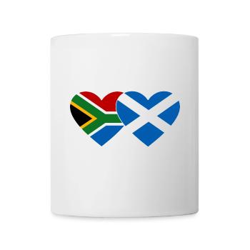 South Africa Scotland Flag Heart - Mug - white - Front