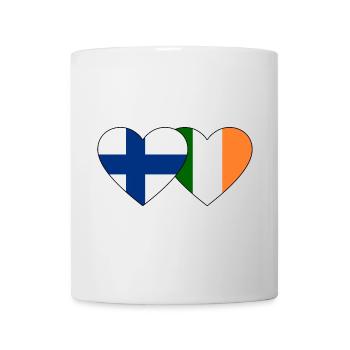 Finnland Irland Flagge Herz - Tasse - Weiß - Vorne