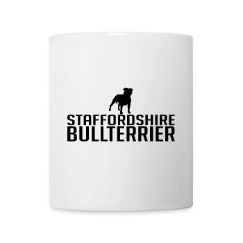 Staffordshire Bullterrier Hunderasse Hund Hunde - Tasse - Weiß - Vorne