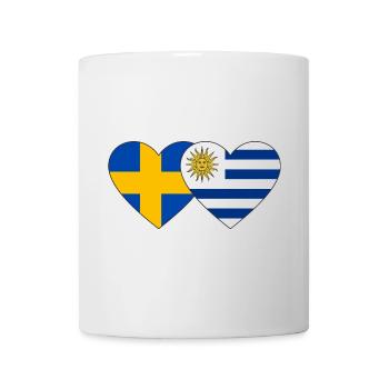 Sweden Uruguay Heart Flag - Mug - white - Front