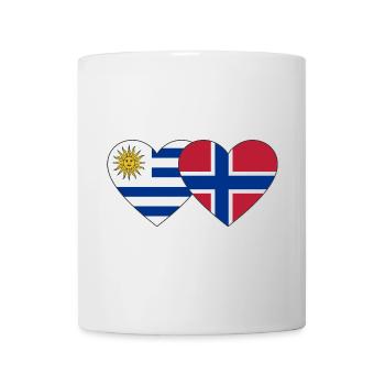 Uruguay Norway Heart Flag - Mug - white - Front