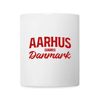 Aarhus Danmark Lettering Retro - Mug - white - Front