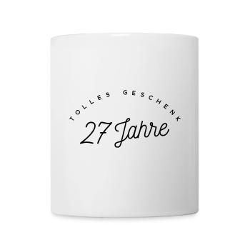 Tolles Geschenk 27 Jahre  - Tasse - Weiß - Vorne