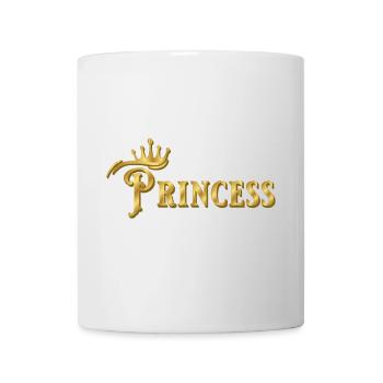 SIGNATURE PRINCESSE AVEC COURONNE DORÉE - Mug blanc - blanc - Devant