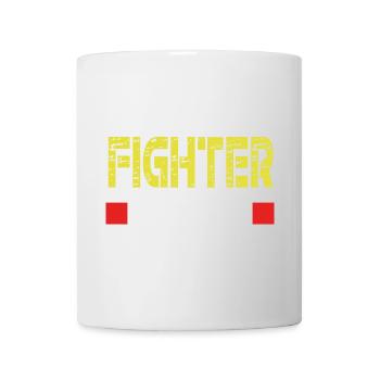 Base de texte FIGHTER - Mug blanc - blanc - Devant
