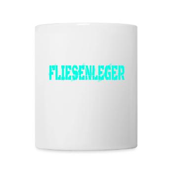 Fliesenleger Design - Tasse - Weiß - Vorne