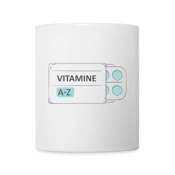Medikamente Pillen Tabletten Packung - Tasse - Weiß - Vorne