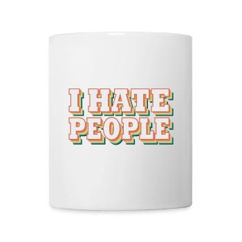 Je déteste les gens | Je déteste les gens - Mug blanc - blanc - Devant