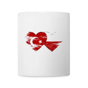 Turquie Pologne Drapeau - Mug blanc - blanc - Devant