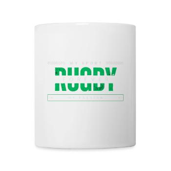 Rugby forever my sport my passion green - Mug - white - Front