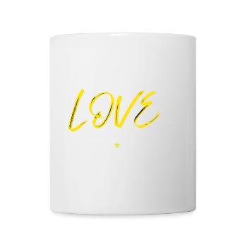 Liebe Basketball gelb - Tasse - Weiß - Vorne