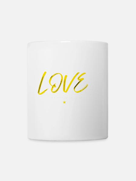 Liebe Basketball gelb - Tasse - Weiß