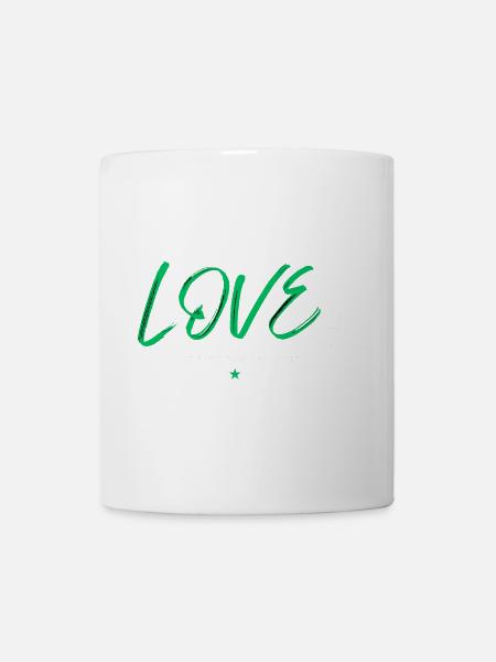 Love basketball green - Mug - white
