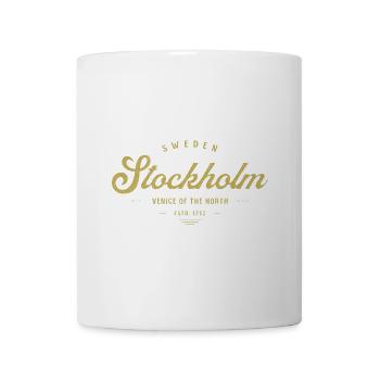 Stockholm Vintage Gold Logo - Tasse - Weiß - Vorne