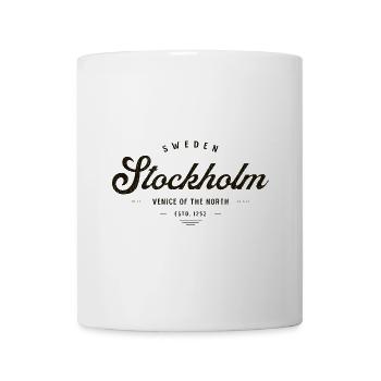 Stockholm Vintage Script Logo - Mug blanc - blanc - Devant