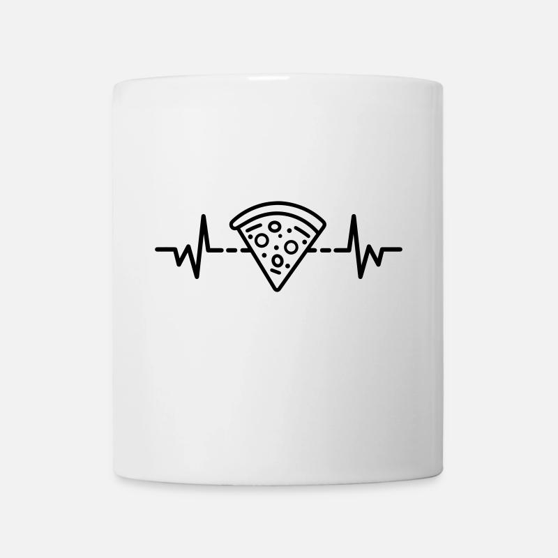 Pizza Heartbeat Pizza Herzschlag - Mug blanc - blanc