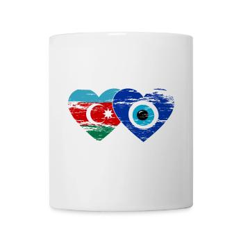 Aserbaidschan Nazarperle Flagge used - Tasse - Weiß - Vorne