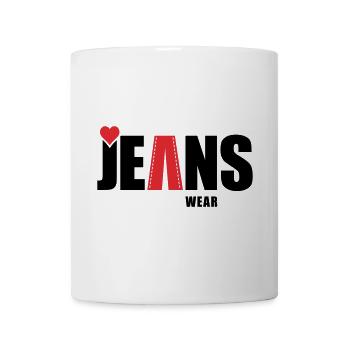 jeans wear mit herz - Tasse - Weiß - Vorne