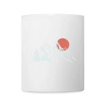 Purpurrote Sonne über schneebedeckten Gipfeln - Tasse - Weiß - Vorne