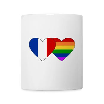 Frankreich Regenbogen Flagge - Tasse - Weiß - Vorne