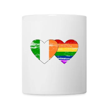 Irland Regenbogen Flagge used - Tasse - Weiß - Vorne