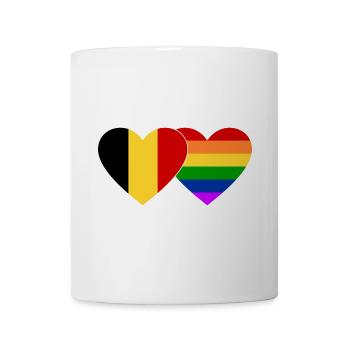 Belgien Regenbogen Flagge - Tasse - Weiß - Vorne