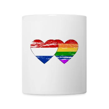 Holland Regenbogen Flagge used - Tasse - Weiß - Vorne