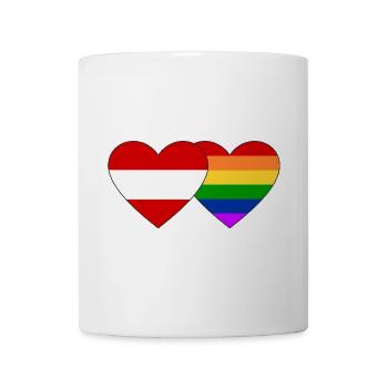 Österreich Regenbogen Flagge - Tasse - Weiß - Vorne