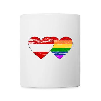 Österreich Regenbogen Flagge used - Tasse - Weiß - Vorne