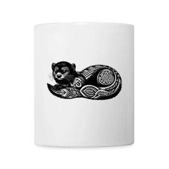 Hermine tribal avec triskel - Mug blanc - blanc - Devant