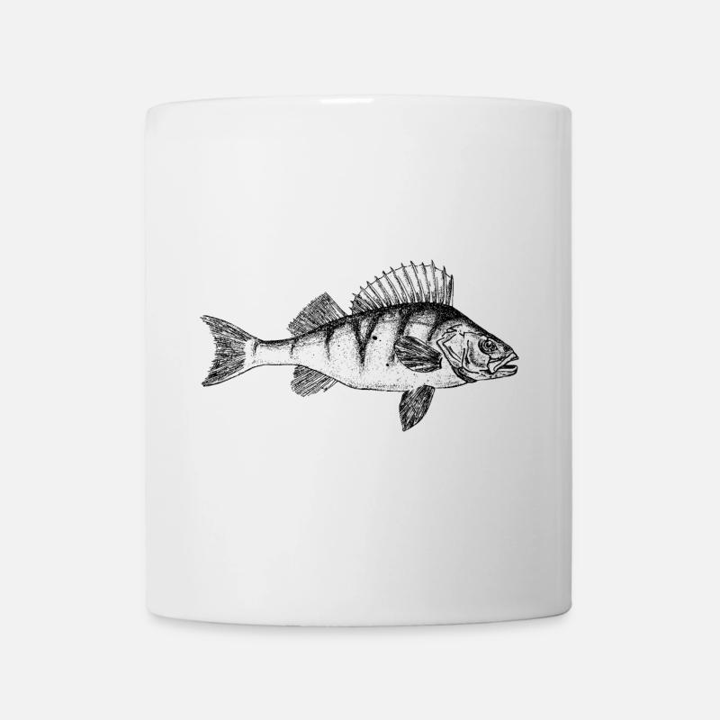Barsch Perch Motiv - Tasse - Weiß